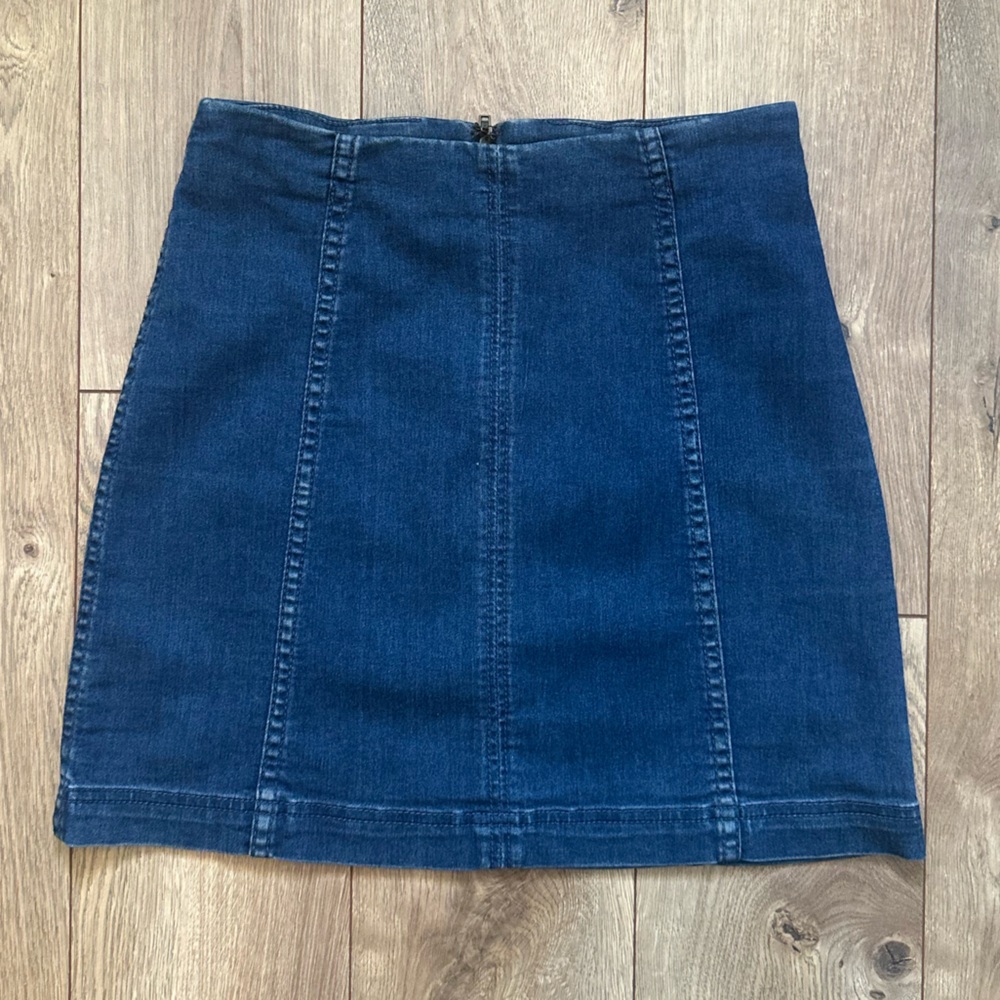 Free People Modern Femme Denim Mini Skirt | Size 4 | Stretch